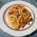 harutake's cooksnap of when they made ♪ナスとしめじのトマトソース冷製パスタ♪.