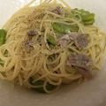 kuutannu's cooksnap of when they made そら豆と塩豚のパスタ.