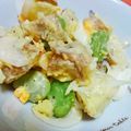 太鼓笛's cooksnap of when they made 新じゃがと空豆のたまごサラダ.