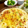 えりこは's cooksnap of when they made 春色♪そら豆と卵のチキンクリームグラタン.