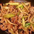 結城明日菜's cooksnap of when they made 豚肉＆セロリ＆しめじのオイマヨ豆板醤炒め.