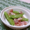 赤い電話's cooksnap of when they made 簡単！スナップエンドウとベーコン炒め.