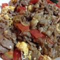 ☆chocola's cooksnap of when they made 牛肉とトマトのふんわり卵炒め.