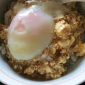 ☆さわにゃん☆'s cooksnap of when they made 温泉卵のせ豆腐丼(生姜とごま油風味).
