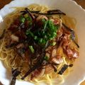 take3327's cooksnap of when they made ベーコンと梅干のバター醤油パスタ❤.