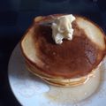 お抹茶みるく's cooksnap of when they made 強力粉でもちふわパンケーキ(*^^*).