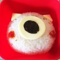 おーみゆき's cooksnap of when they made ディズニー　キャラ弁　マイクおにぎり.