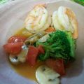 ダビデンコ's cooksnap of when they made 海老と彩り野菜のガーリックオリーブ炒め.