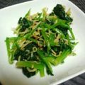 ヨシヨッシー's cooksnap of when they made ホウレン草とじゃこのコンソメ炒め✨.