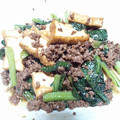 Grifola's cooksnap of when they made 簡単!!厚揚げと小松菜の挽肉炒め.