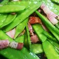 桃さる's cooksnap of when they made お弁当♡冷凍保存　絹さやベーコン.
