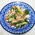 abcdefghｉｊ's cooksnap of when they made オクラと魚肉ソーセージの梅炒め.