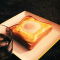 きいろいちゃん's cooksnap of when they made まん丸目玉焼き風マヨネーズトースト.