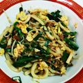 eigian's cooksnap of when they made 豚肉とニラもやしの玉子炒めうどん.