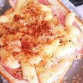 とろけい's cooksnap of when they made ベーコンチーズ鰹節トースト.