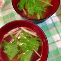 くまんぼう's cooksnap of when they made いわしはんぺん（黒はんぺん）のお吸い物.