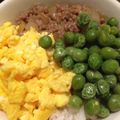 ゆずりんごもち's cooksnap of when they made 三色彩豚そぼろ丼◆ほろほろ優しい.