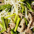 haml's cooksnap of when they made かぶの葉と豚肉ともやしの炒めもの♪.