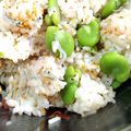 すみッコぐらし's cooksnap of when they made そら豆としらすの梅ごはん.