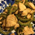 はまぐり子's cooksnap of when they made 苦味すくなく！ゴーヤと鶏胸の味噌炒め＊.