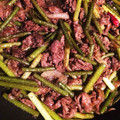 cocoism's cooksnap of when they made 牛肉とにんにくの芽のオイスターソース炒め.