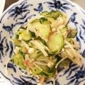 ぴちおさん's cooksnap of when they made 胡瓜とエノキの梅あえ.