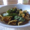 三休です's cooksnap of when they made ホタテのひもとアスパラのカレー炒め.