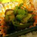 チロにゃんこ's cooksnap of when they made レンジで2分！ナスとピーマン煮☆お弁当.
