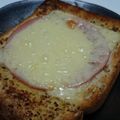 ☆shizu's cooksnap of when they made 刺激的な!?ハムチーズトースト.