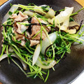 rin0418r24's cooksnap of when they made 超絶簡単！豚肉と豆苗の塩こんぶ炒め.