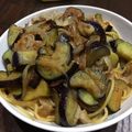 ＊ずみちゃん＊'s cooksnap of when they made 豚肉とナスの生姜醤油スパゲッティ.