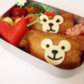まごころ食堂's cooksnap of when they made キャラ弁☆ダッフィーとシェリーメイお稲荷.
