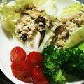 きんさん☆彡's cooksnap of when they made 木綿豆腐と鶏挽肉のレタス包み.