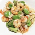 あーちゃ♡'s cooksnap of when they made 海老とそら豆の中華炒め.