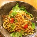 komugiko4's cooksnap of when they made 春キャベツとドライトマトのペペロンパスタ.