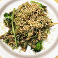 お弁当パパさん's cooksnap of when they made 水菜、椎茸のしらす炒め.