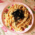 あざらしの赤ちゃん's cooksnap of when they made 釜玉風ほっこり焼きうどん.