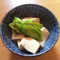 紗生さん's cooksnap of when they made こうや豆腐とスナップえんどうの煮物.