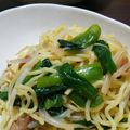 クックN19ZON☆'s cooksnap of when they made ニラ&モヤシのナンプラー焼きそば.