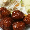 coo_mama's cooksnap of when they made お弁当にも♪あんかけミートボール♪.
