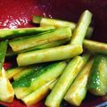 はまっちょ25's cooksnap of when they made 簡単☆我が家の きゅうりのカクテキ♪.