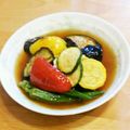 りしゅっち's cooksnap of when they made 夏野菜ズッキーニ、茄子の揚げ浸し.