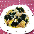 Chirorinnn's cooksnap of when they made 生ワカメの卵とじ.