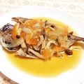 ⌘ゆうちゃんママ⌘'s cooksnap of when they made 鯵の開き☆とろ～んシメジ玉ねぎ甘酢あん♪.