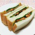 まあまま☆0403's cooksnap of when they made ♣　サンマ缶と大葉の和風サンドイッチ　♣.
