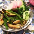 ナピト's cooksnap of when they made 茄子の大蒜炒めと青じそ胡瓜のぶっかけ素麺.