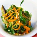 はぎっ子's cooksnap of when they made 火を使わない★茄子と人参のナムル.