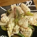 ちどり's cooksnap of when they made いかとアスパラのオイスターバター炒め.