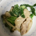 クックOYEHO4☆'s cooksnap of when they made 簡単 青菜と鳥もも肉のマヨ炒め.