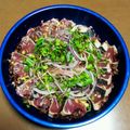 MYAR's cooksnap of when they made 簡単！にんにくポン酢で かつおのタタキ.